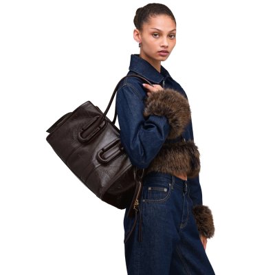 THE BABE CITY TOTE IN CRINKLE LEATHER